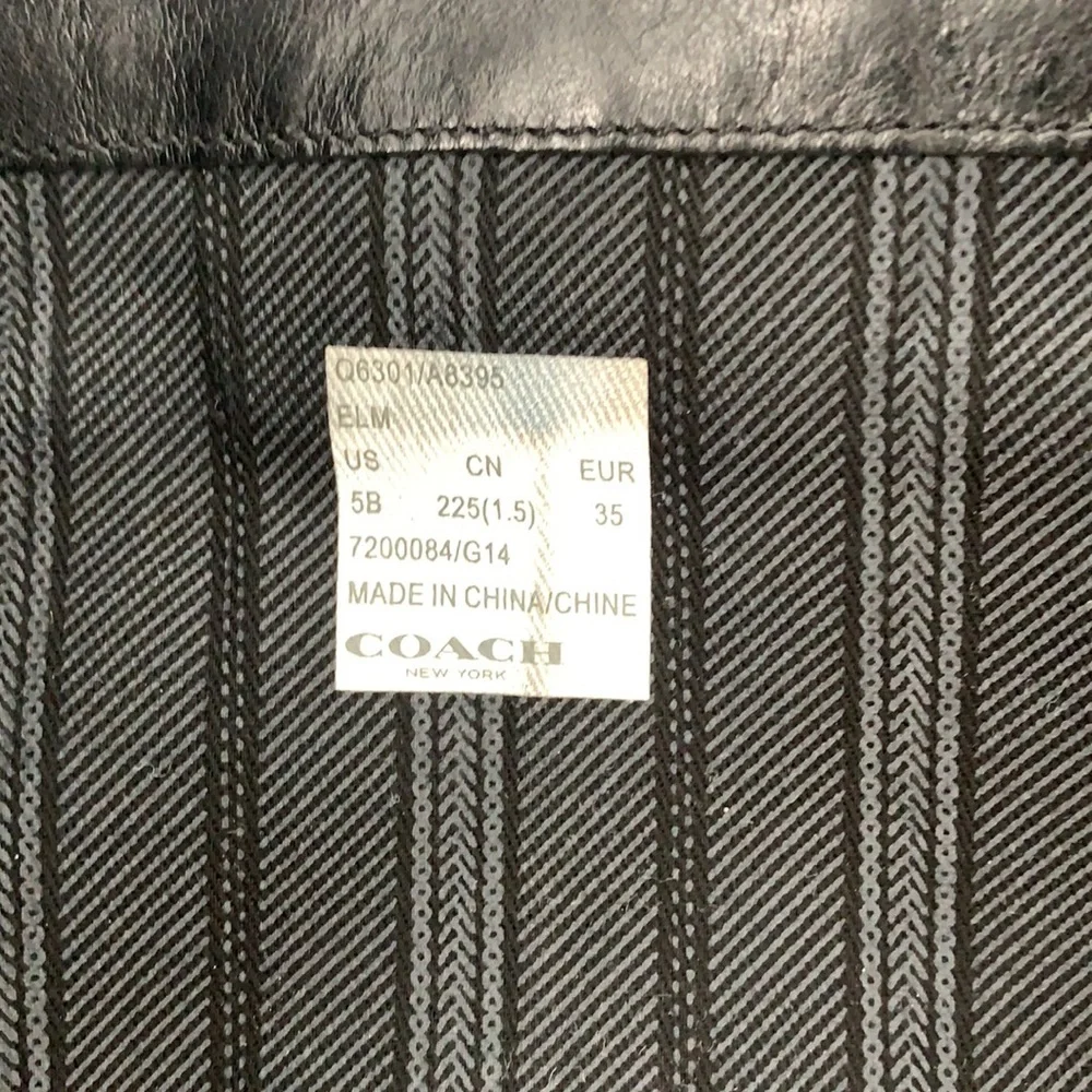 Coach Black Leather ELM BOOT Sz5 - Picture 14 of 16